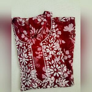 Chikankari Georgette floral kurta with free inner